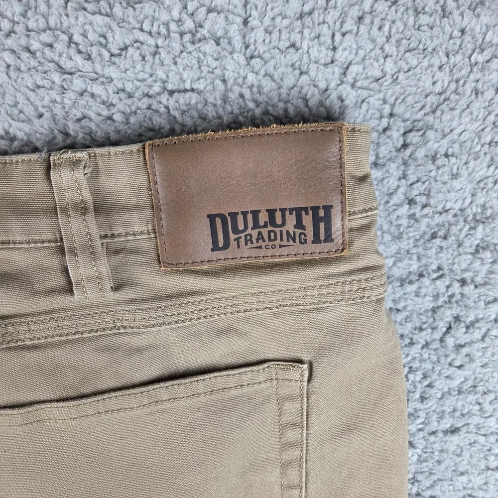 Duluth Trading Pants Mens 42x34 (41x33)‎ Brown Tan Flex Fire Hose Work Wear